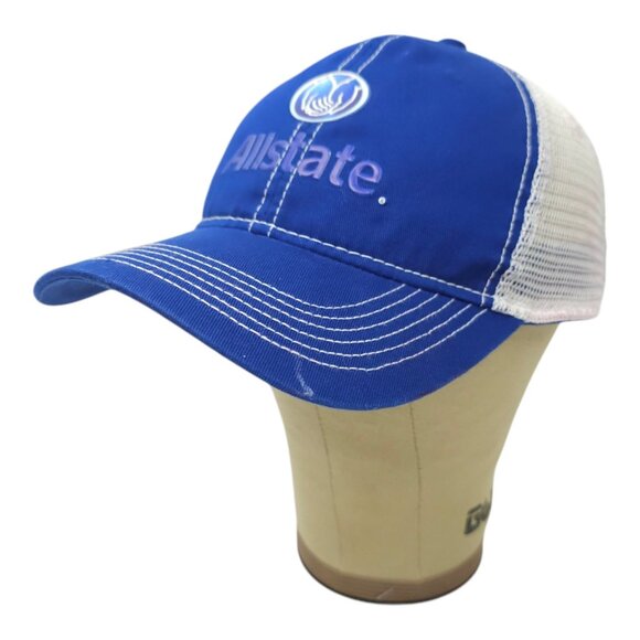 Allstate Good Hands Logo Mesh Strapback Cap Trucker Baseball Hat Pro Fit Elevate - Picture 2 of 14